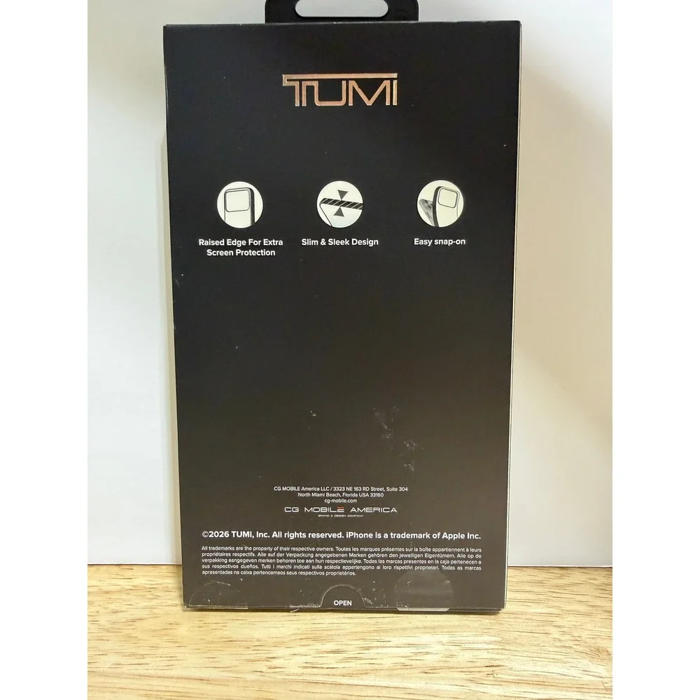 Tumi iPhone 17 Pro Max Case Brown MagSafe Compatible Slim Protective Cover NEW